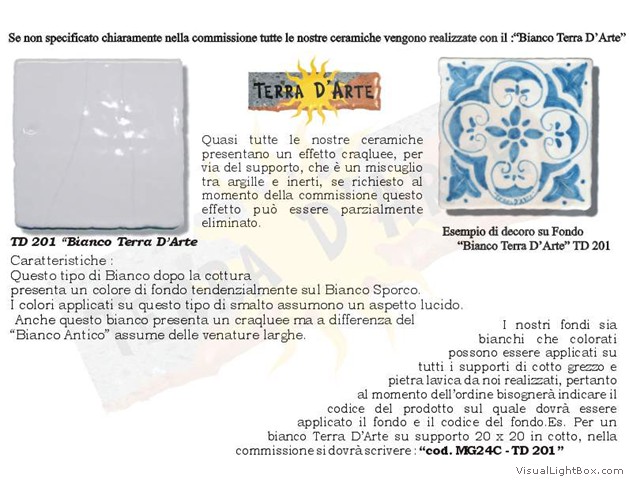 Fondo Bianco Terra D'Arte Cod.: TD201